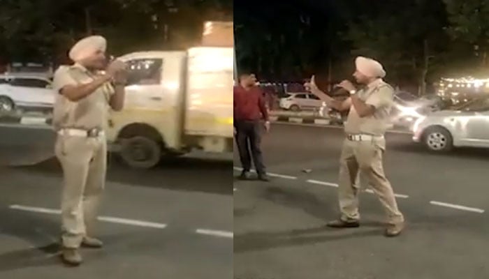 Indian policeman warns against carnoparking in song
