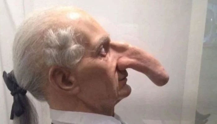 The 18th century man with the longest nose in the world
