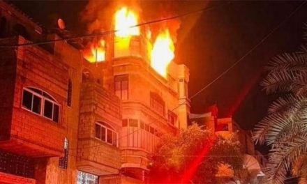 21 people including 7 children died due to fire in the Palestinian city of Gaza
