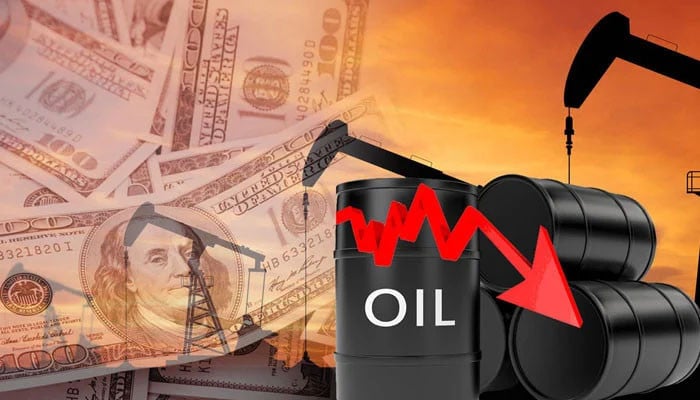 Decline in the price of crude oil in the world market
