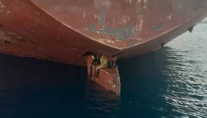 3 migrants arrive in Spain by hiding in the steering wheel of a ship