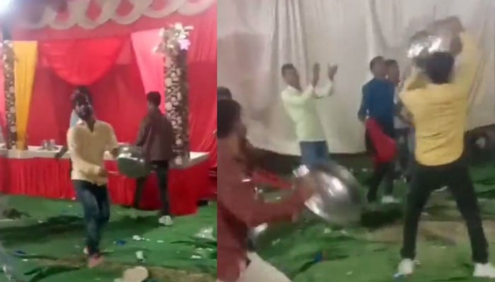 Plates, Pateles and chairs, the unique dance video at the wedding has gone viral