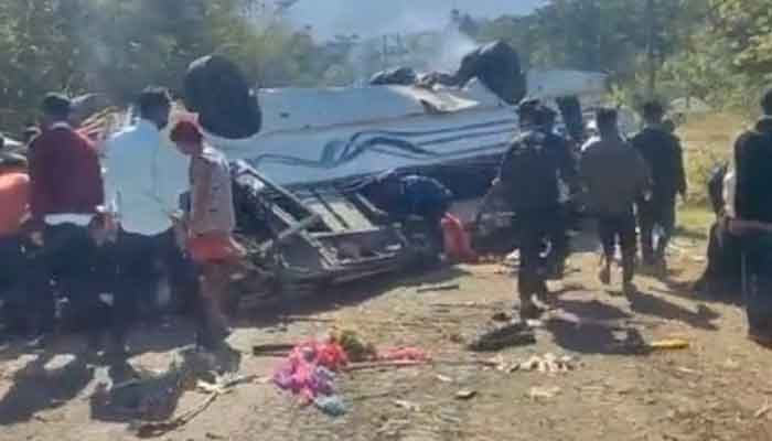 School bus accident in India, 15 female students killed