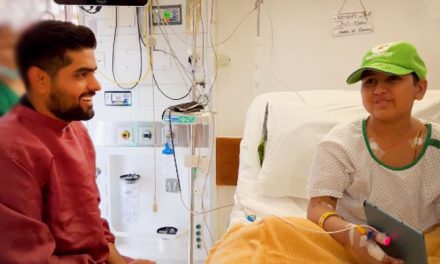 Babar Azam met a young fan under treatment in the hospital