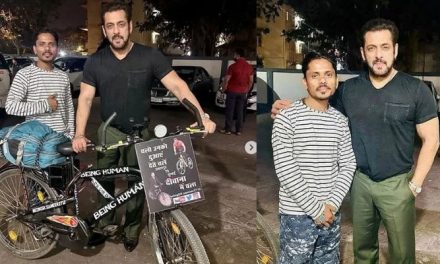 The fan cycled 1100 km to meet Salman Khan