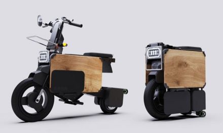 A surprising electric motorcycle the size of a suitcase