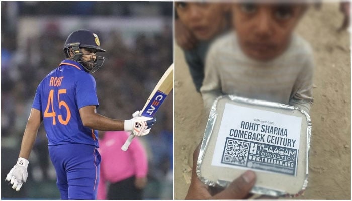 After scoring a century after 3 years, Rohit Sharma’s fans distributed food among the poor