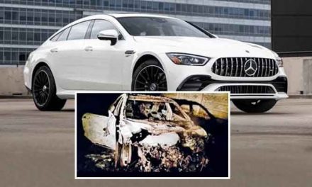 After an argument with his girlfriend, the doctor set fire to his Mercedes