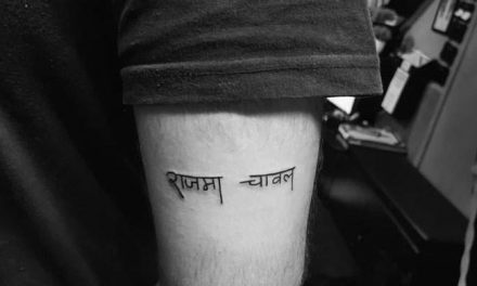An Indian citizen tattooed the name of his favorite food on his hand