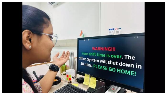 Shift over, go home now!  The company shuts down the systems after office hours