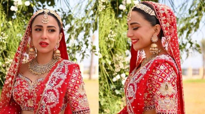 Ushna Shah gave a shout out to the critics of the wedding dress