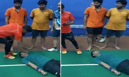 The player died of a heart attack during a badminton match