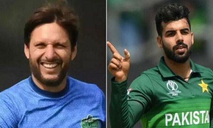 What did Shahid Afridi say for Shadab Khan on breaking the record?