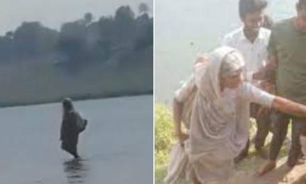 The truth of the viral video of a weak woman walking on water in India has come to light