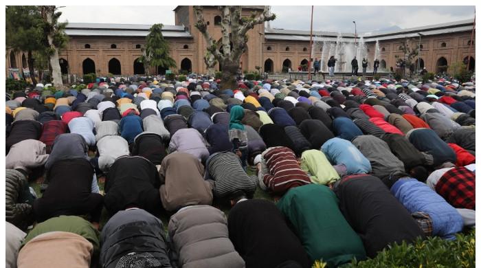 Eid is being celebrated today in different countries of the world, including Occupied Kashmir