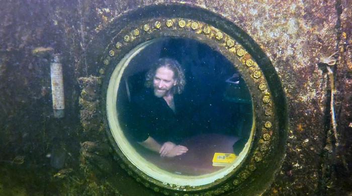 The scientist set the world record for longest stay under water