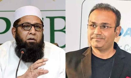 Why and in what words did Sehwag praise Inzamam-ul-Haq?